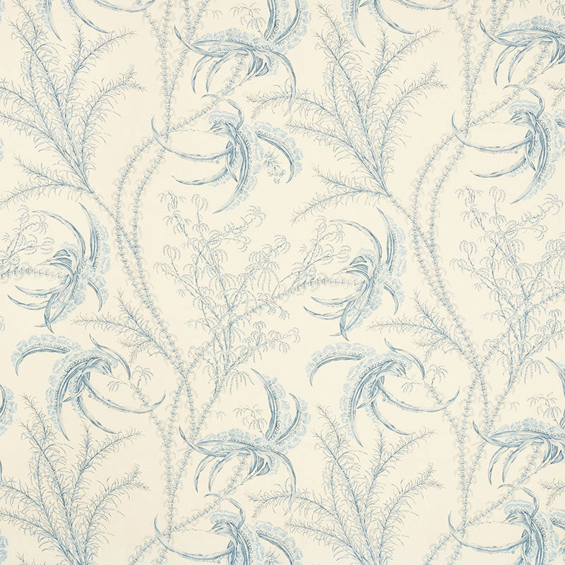 Ocean Toile fabric in delft color - pattern number 176990 - by Schumacher in the Schumacher Classics collection
