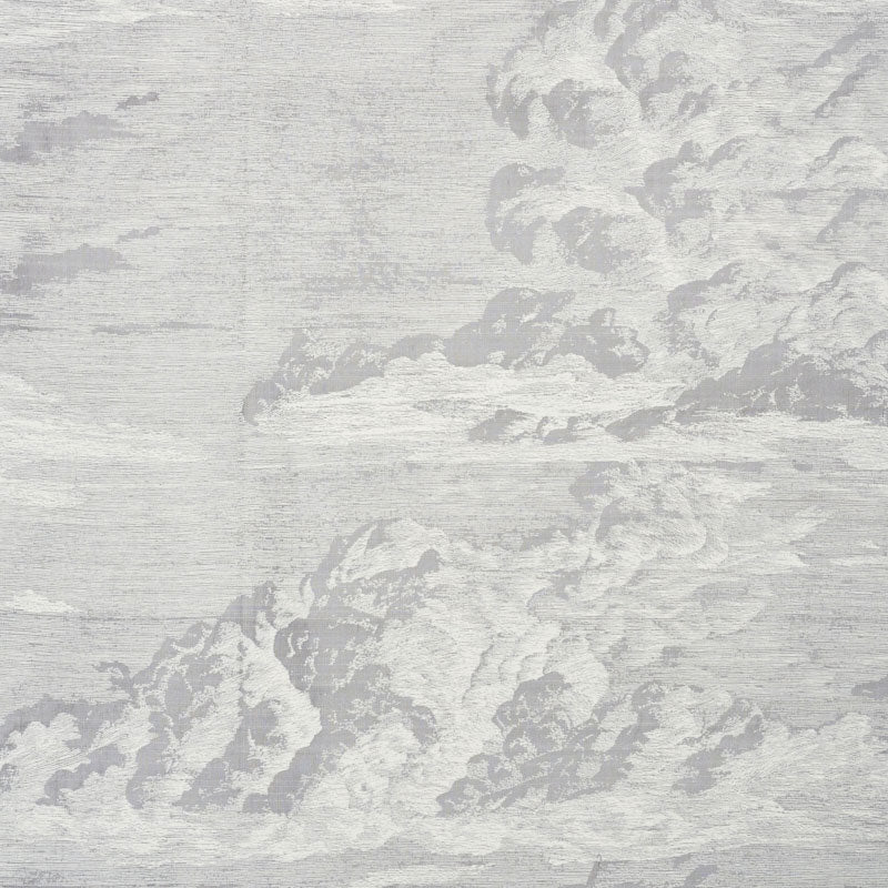 Cloud Toile fabric in fog color - pattern number 177002 - by Schumacher in the Schumacher Classics collection