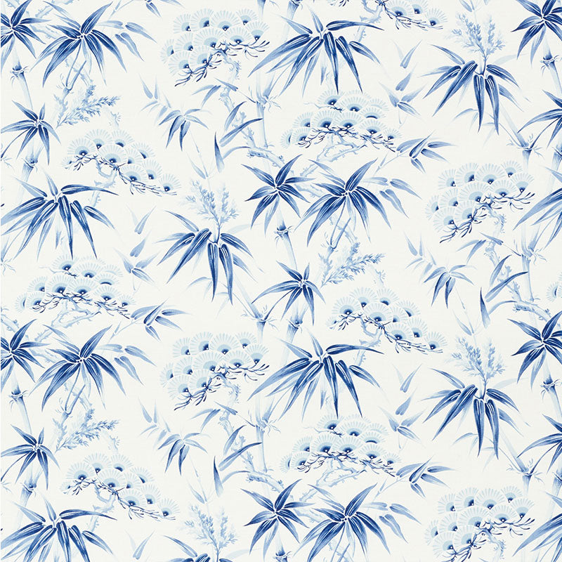 Arita Floral fabric in porcelain color - pattern number 177040 - by Schumacher in the Mingei collection