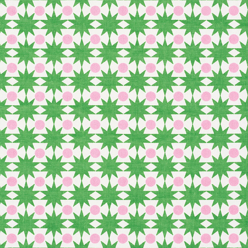 Cosmos fabric in watermelon color - pattern number 177061 - by Schumacher in the Studio Bon collection