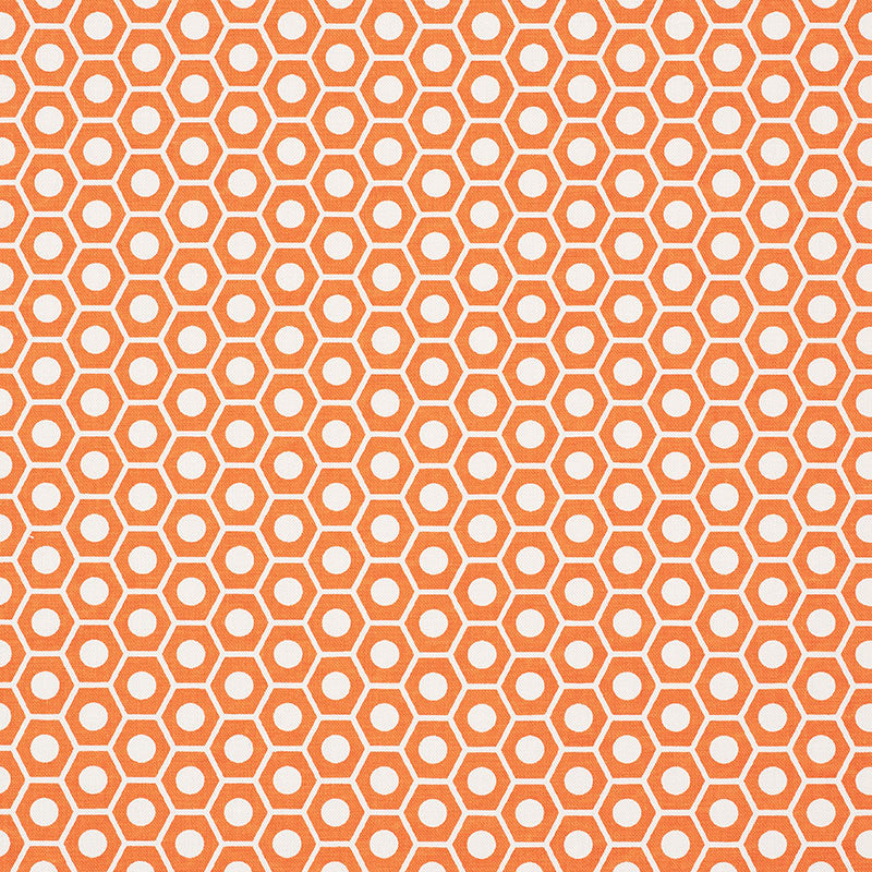 Queen B fabric in orange color - pattern number 177073 - by Schumacher in the Studio Bon collection