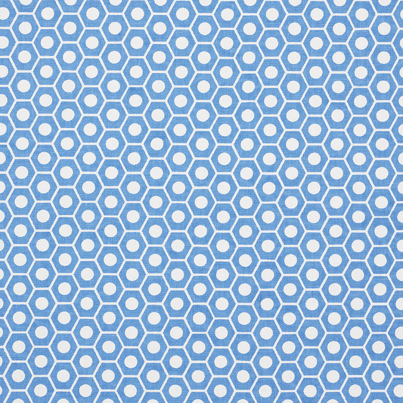 Queen B fabric in french blue color - pattern number 177076 - by Schumacher in the Studio Bon collection