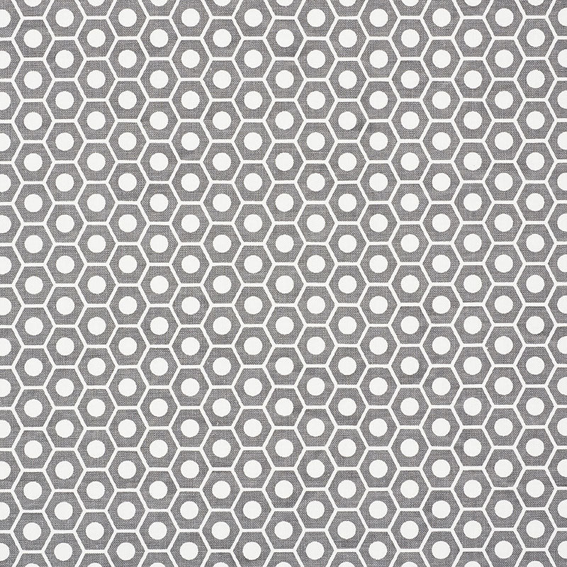 Queen B fabric in grey color - pattern number 177077 - by Schumacher in the Studio Bon collection