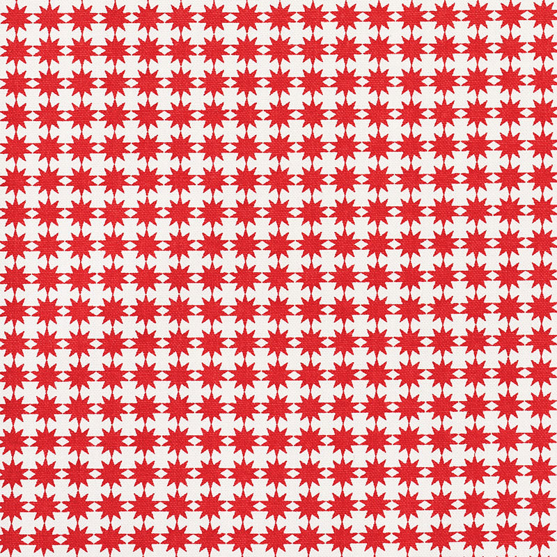 Stella fabric in red color - pattern number 177086 - by Schumacher in the Studio Bon collection