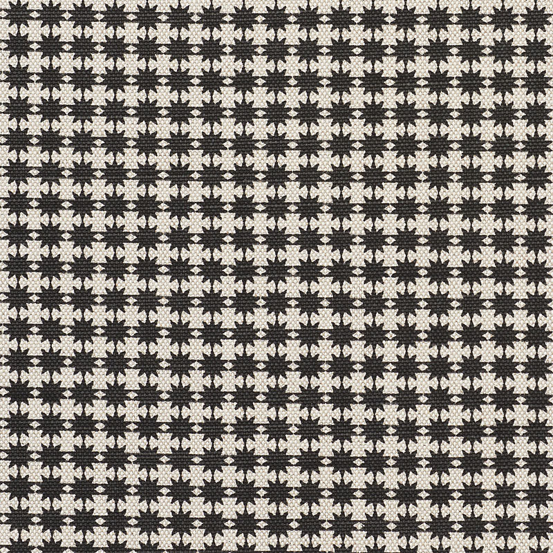 Stella fabric in black and natural color - pattern number 177087 - by Schumacher in the Studio Bon collection