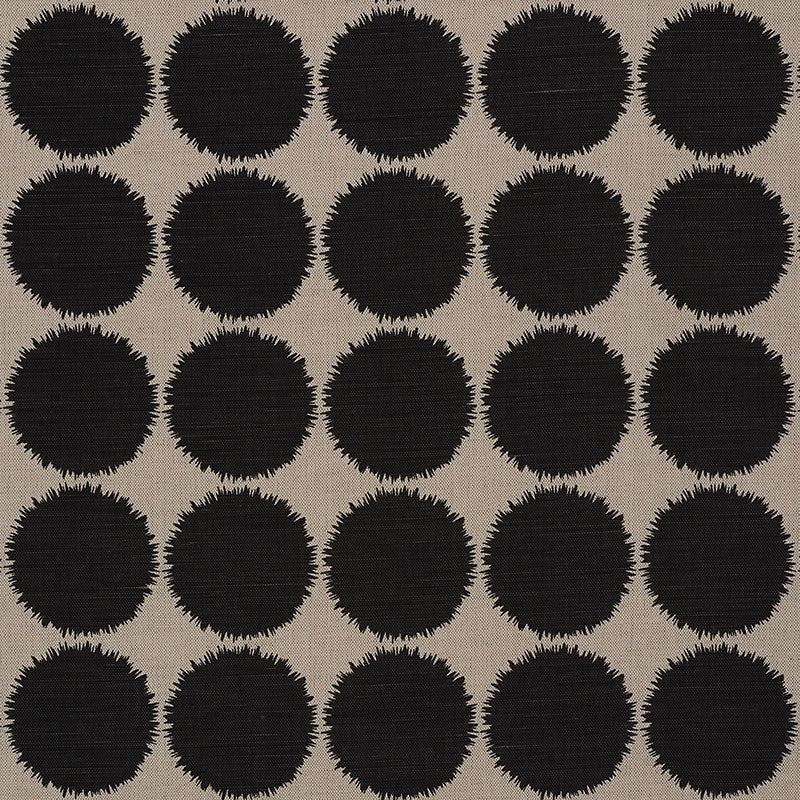 Fuzz fabric in black and natural color - pattern number 177095 - by Schumacher in the Studio Bon collection