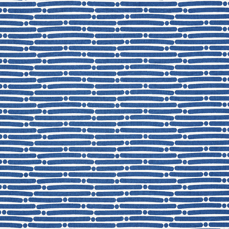 Dot Dash fabric in navy color - pattern number 177101 - by Schumacher in the Studio Bon collection