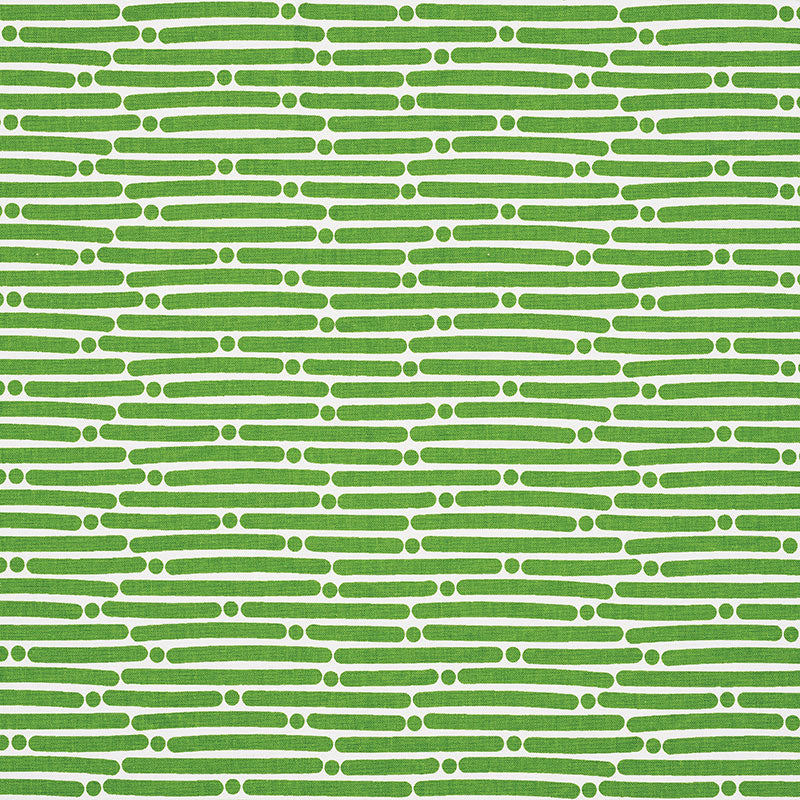 Dot Dash fabric in green color - pattern number 177102 - by Schumacher in the Studio Bon collection