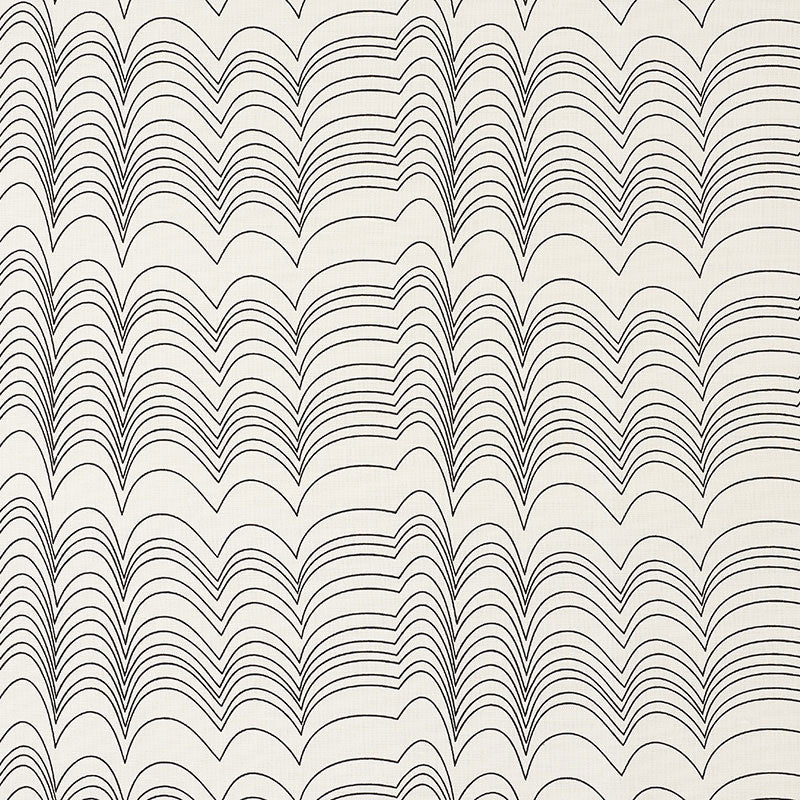 Richter fabric in black color - pattern number 177112 - by Schumacher in the Studio Bon collection