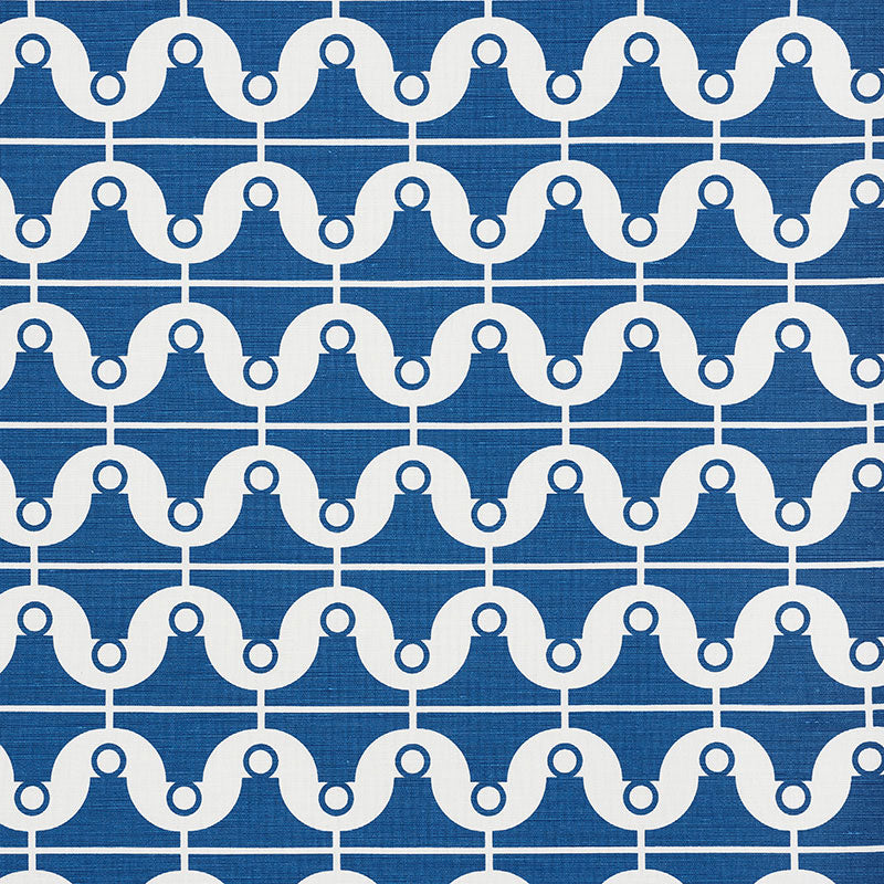 London Bridge fabric in blue color - pattern number 177130 - by Schumacher in the Studio Bon collection