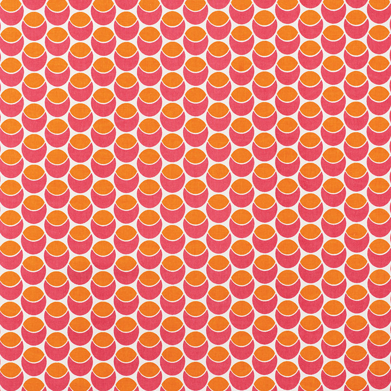 Buds fabric in pink and orange color - pattern number 177153 - by Schumacher in the Studio Bon collection