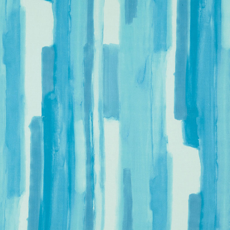 Watercolor fabric in aqua color - pattern number 177170 - by Schumacher in the Miles Redd collection