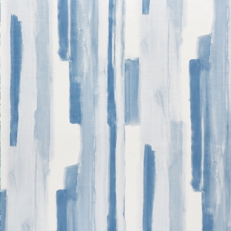 Watercolor fabric in blue color - pattern number 177173 - by Schumacher in the Miles Redd collection