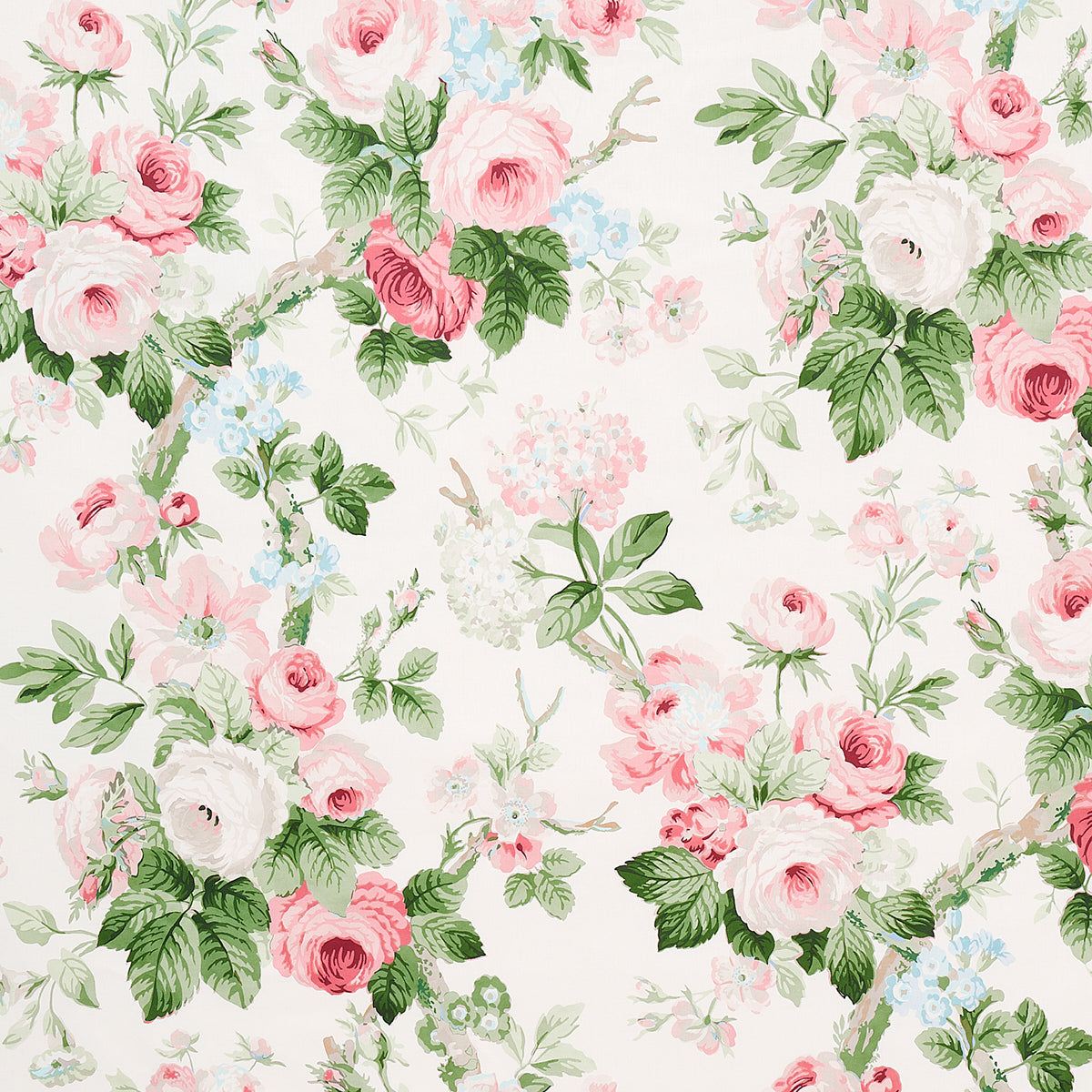 Nancy Floral fabric in petal color - pattern number 177203 - by Schumacher in the New Old-Fashioned collection