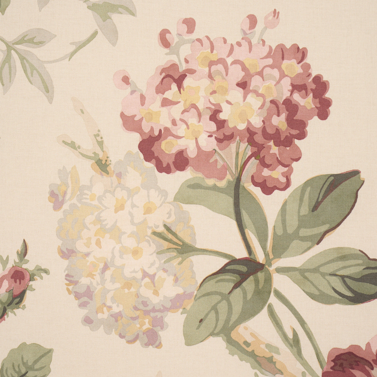 Nancy Floral fabric in Bordeaux color - pattern number 177205 - by Schumacher in the Schumacher Classics collection