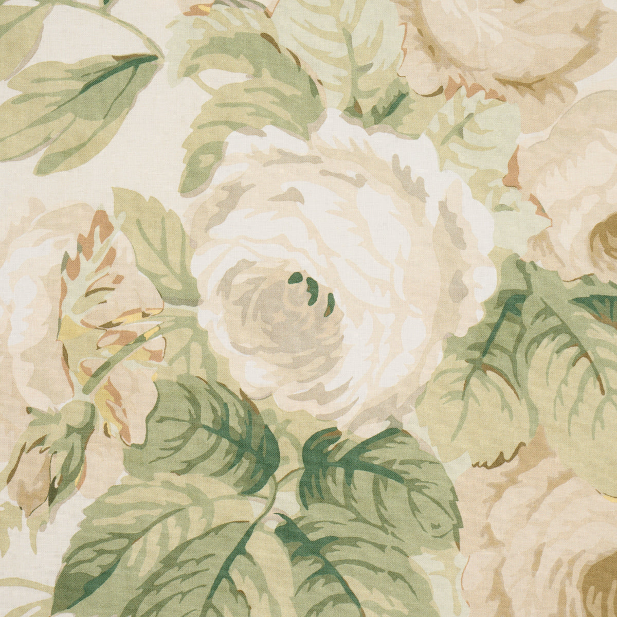 Nancy Floral fabric in Ivory color - pattern number 177206 - by Schumacher in the Schumacher Classics collection