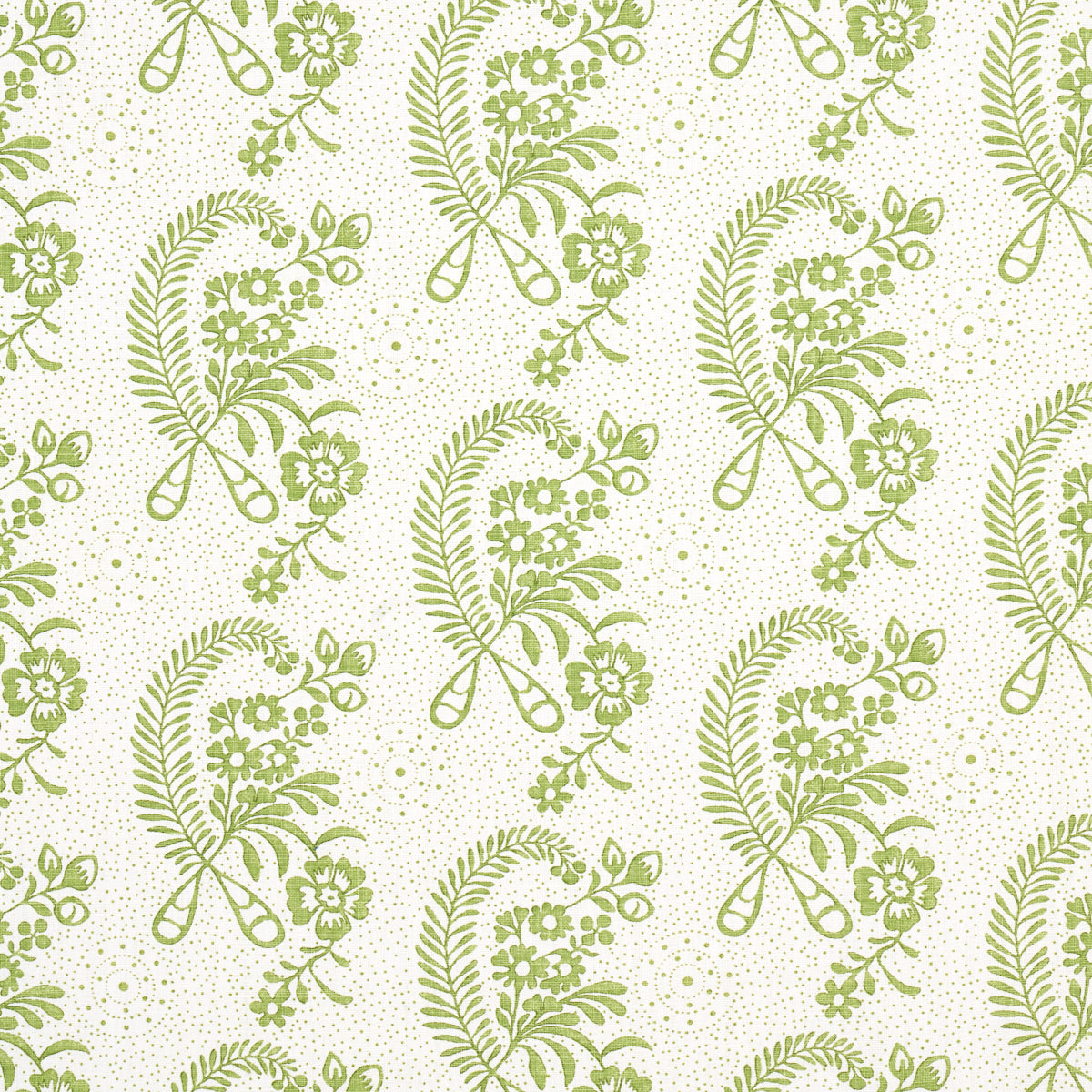 Millicent fabric in leaf color - pattern number 177213 - by Schumacher in the Wallflowers collection