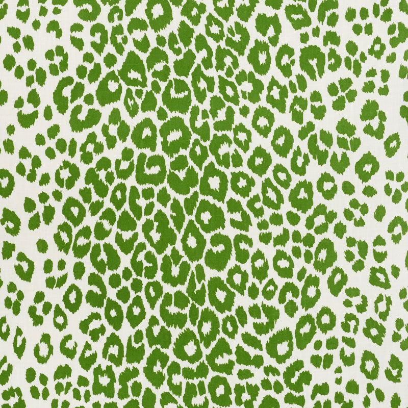 Iconic Leopard Indoor Outdoor fabric in green color - pattern number 177322 - by Schumacher in the Indoor-Outdoor Prints &amp; Wovens collection