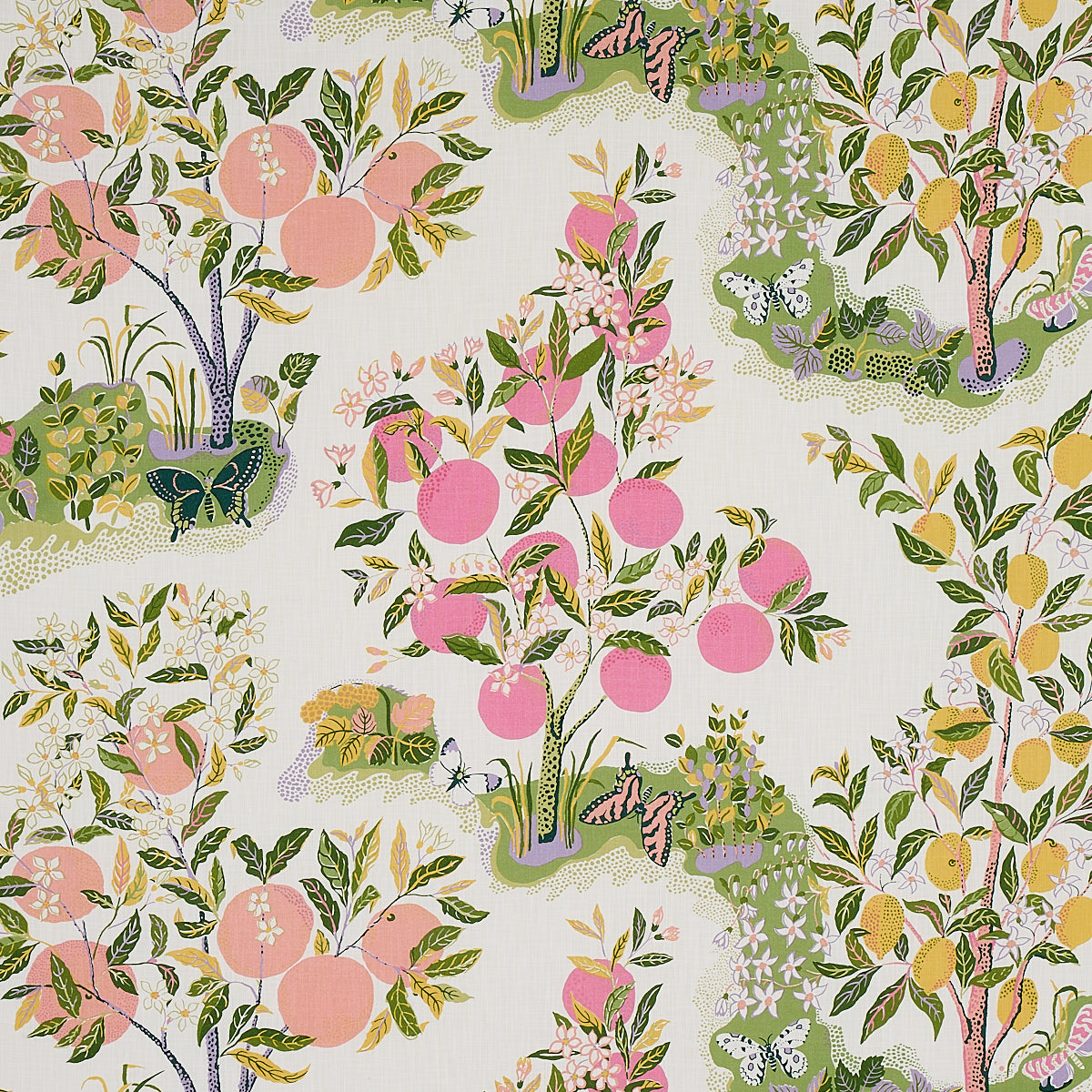 Citrus Garden Indoor Outdoor fabric in garden color - pattern number 177333 - by Schumacher in the Indoor/Outdoor Recolors collection