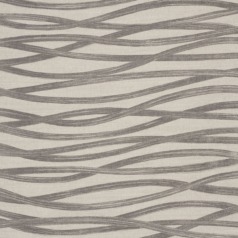Brushstrokes fabric in charcoal color - pattern number 177340 - by Schumacher in the Natura collection