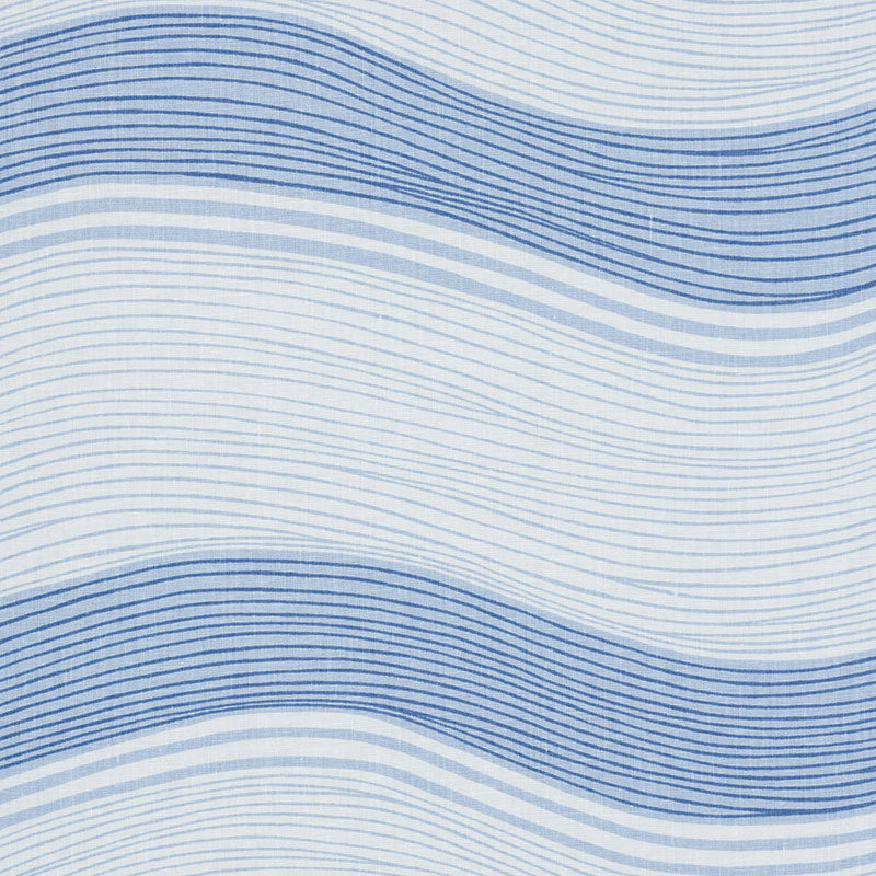 La Marea fabric in blue color - pattern number 177351 - by Schumacher in the Au Naturel collection