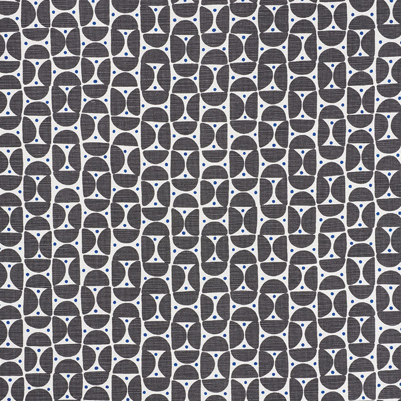 Mezza Luna fabric in black color - pattern number 177360 - by Schumacher in the Au Naturel collection