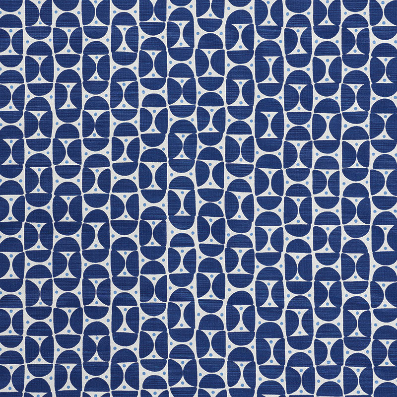 Mezza Luna fabric in blue color - pattern number 177363 - by Schumacher in the Au Naturel collection