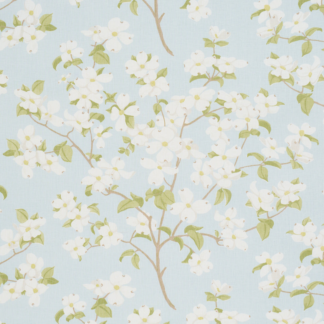 Blooming Branch fabric in sky color - pattern number 177413 - by Schumacher in the A Love Affair collection