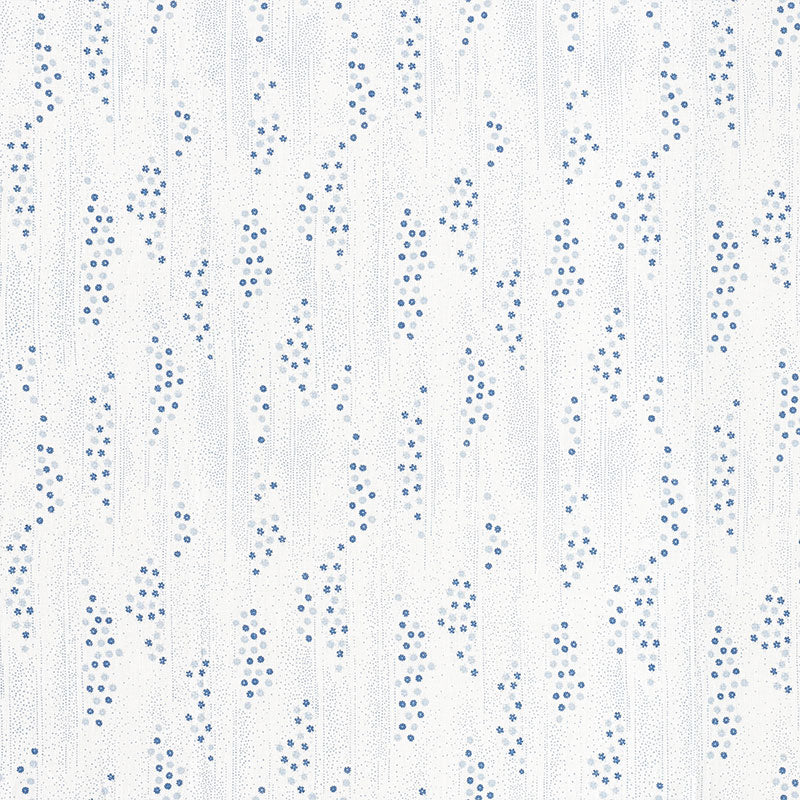 Taki Floral fabric in porcelain color - pattern number 177431 - by Schumacher in the Mingei collection
