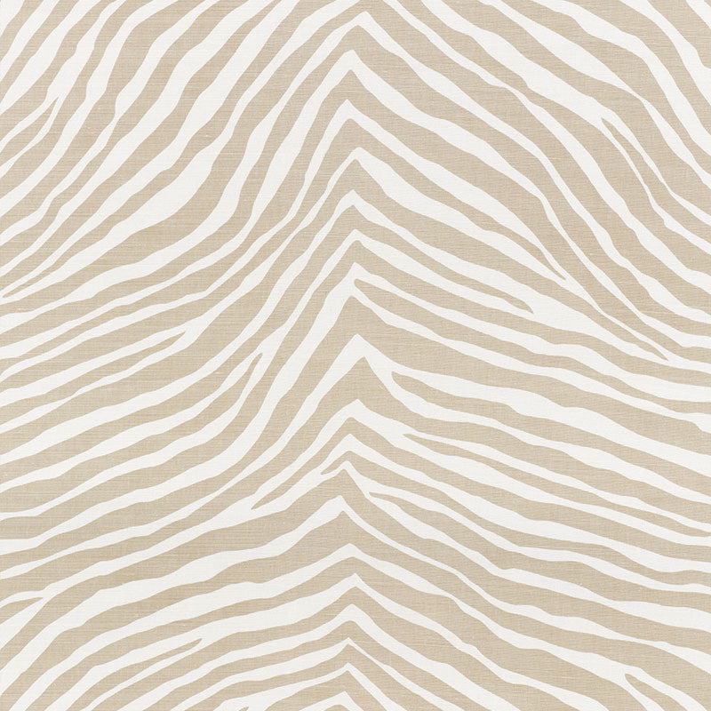 Iconic Zebra fabric in natural color - pattern number 177442 - by Schumacher in the Happy Together collection