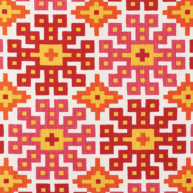 Palmetto Print fabric in tropical color - pattern number 177453 - by Schumacher in the Happy Together collection