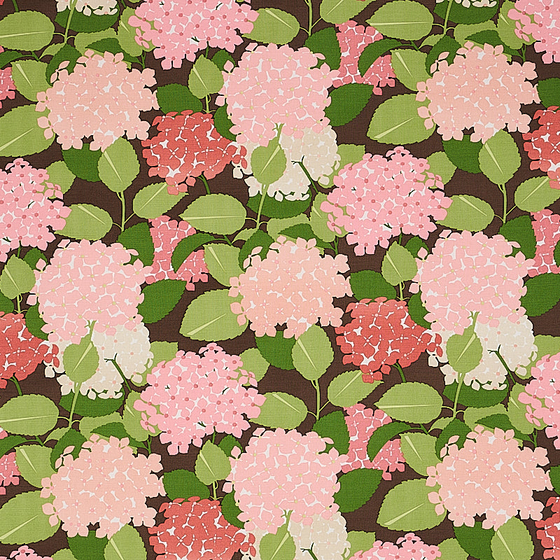 Hydrangea fabric in pink color - pattern number 177582 - by Schumacher in the Signature Schumacher collection