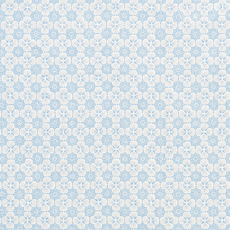 Palisades Floret fabric in china blue color - pattern number 177601 - by Schumacher in the Mark D. Sikes collection