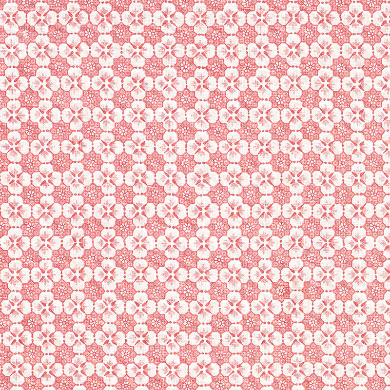 Palisades Floret fabric in pink color - pattern number 177602 - by Schumacher in the Mark D. Sikes collection