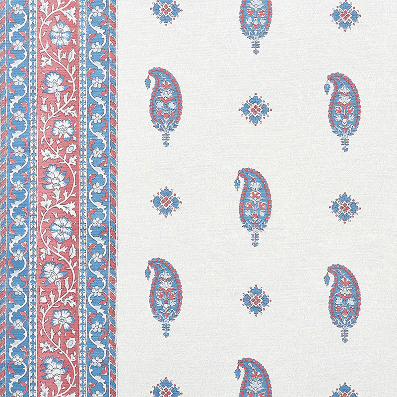 Ojai Paisley fabric in red color - pattern number 177610 - by Schumacher in the Mark D. Sikes collection