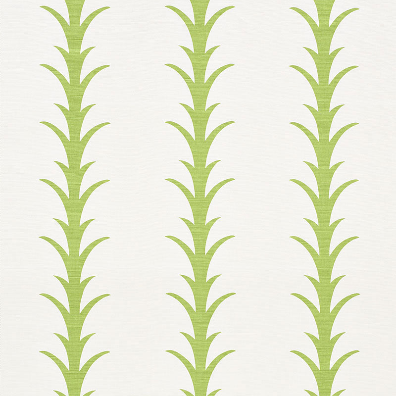 Acanthus Stripe fabric in leaf color - pattern number 177631 - by Schumacher in the Celerie Kemble collection