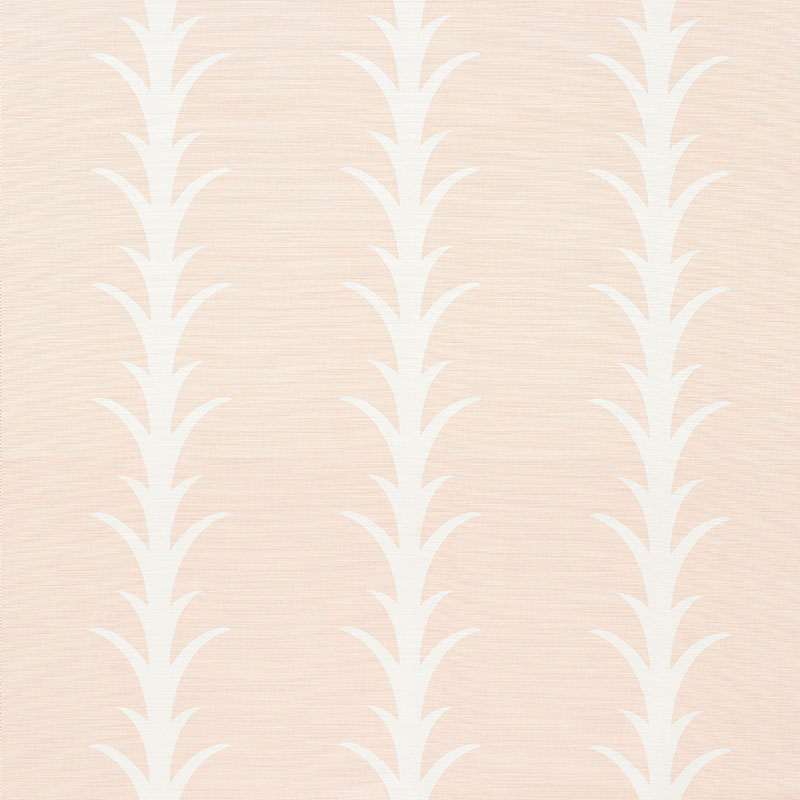 Acanthus Stripe fabric in blush color - pattern number 177634 - by Schumacher in the Celerie Kemble collection