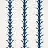 Acanthus Stripe fabric in navy color - pattern number 177635 - by Schumacher in the Moon River collection