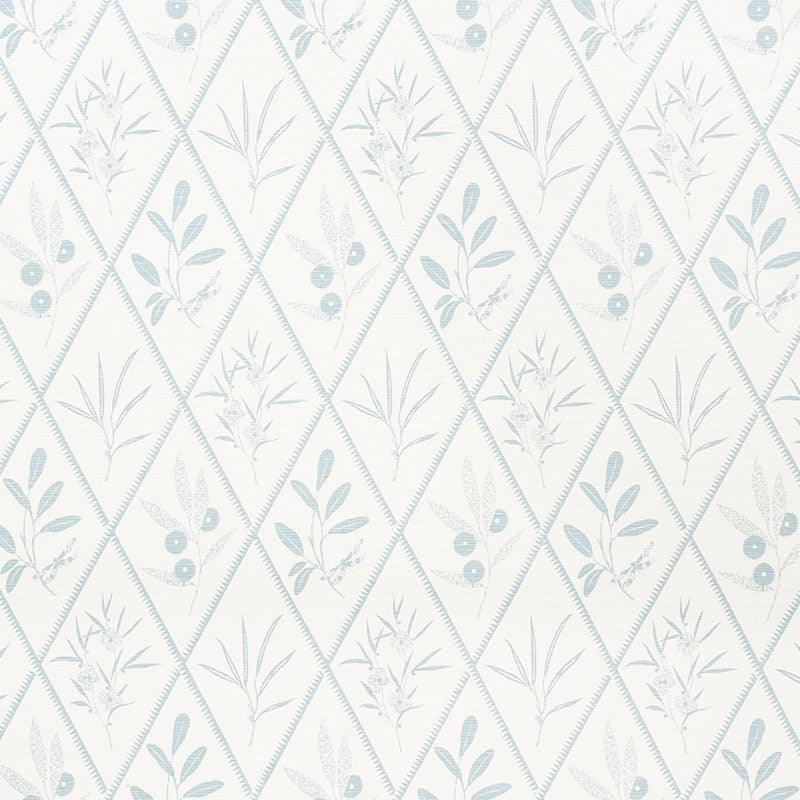 Endimione fabric in sky color - pattern number 177640 - by Schumacher in the Charlap Hyman &amp; Herrero collection
