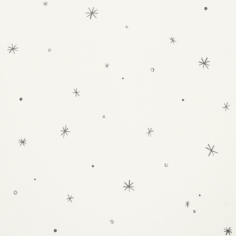 Calisto fabric in ivory and black color - pattern number 177651 - by Schumacher in the Misterioso collection