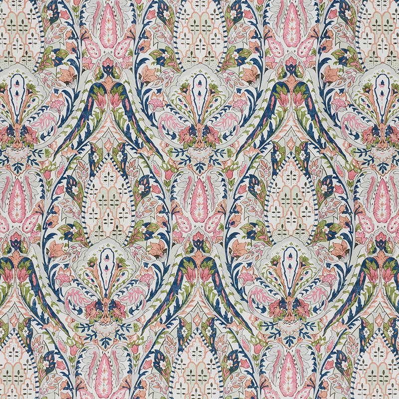 Layla Paisley fabric in multi color - pattern number 177670 - by Schumacher in the Ottoman Chic collection