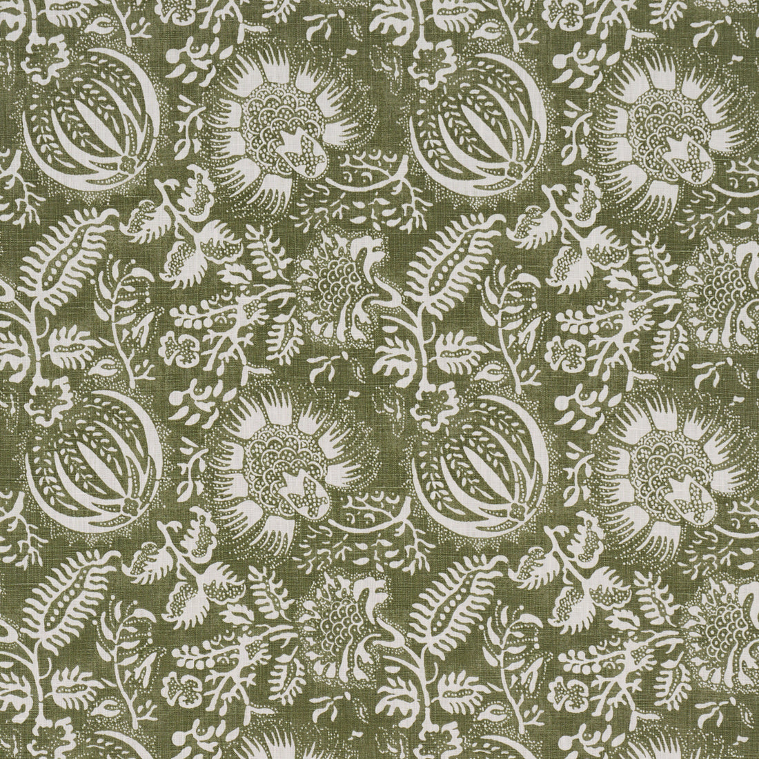 Pomegranate Print fabric in olive color - pattern number 177695 - by Schumacher in the A Love Affair collection