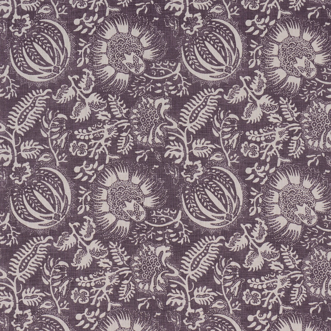 Pomegranate Print fabric in aubergine color - pattern number 177697 - by Schumacher in the A Love Affair collection