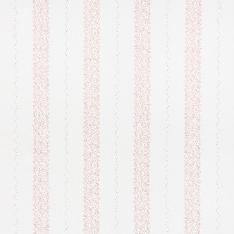 Nauset Stripe fabric in blush color - pattern number 177702 - by Schumacher in the Chambray collection