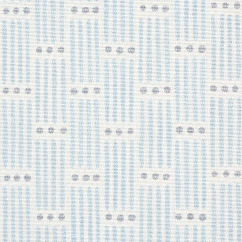 Dotted Stripe fabric in sky color - pattern number 177711 - by Schumacher in the Easy Elements collection