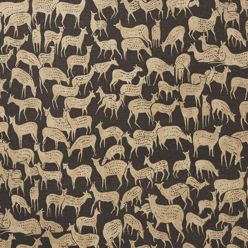 Fauna fabric in carbon color - pattern number 177720 - by Schumacher in the Essentials: Small-Scale Prints collection