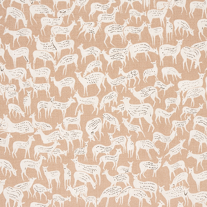 Fauna fabric in fawn color - pattern number 177722 - by Schumacher in the Flight of Fancy collection