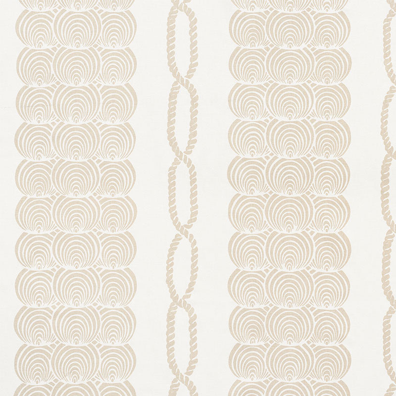 Coralline fabric in sand color - pattern number 177781 - by Schumacher in the Nautilus collection