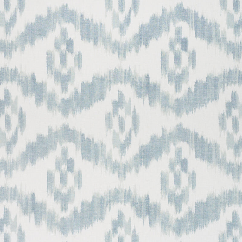 Madaket Ikat fabric in sky color - pattern number 177821 - by Schumacher in the Ikat Collection collection