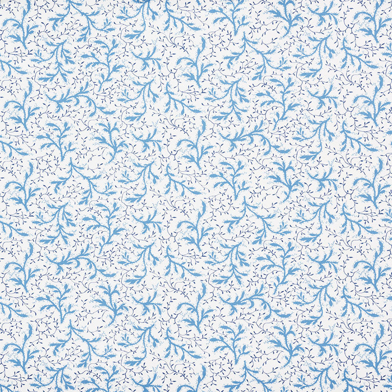 Sprig fabric in afternoon blue color - pattern number 177832 - by Schumacher in the Celerie Kemble collection